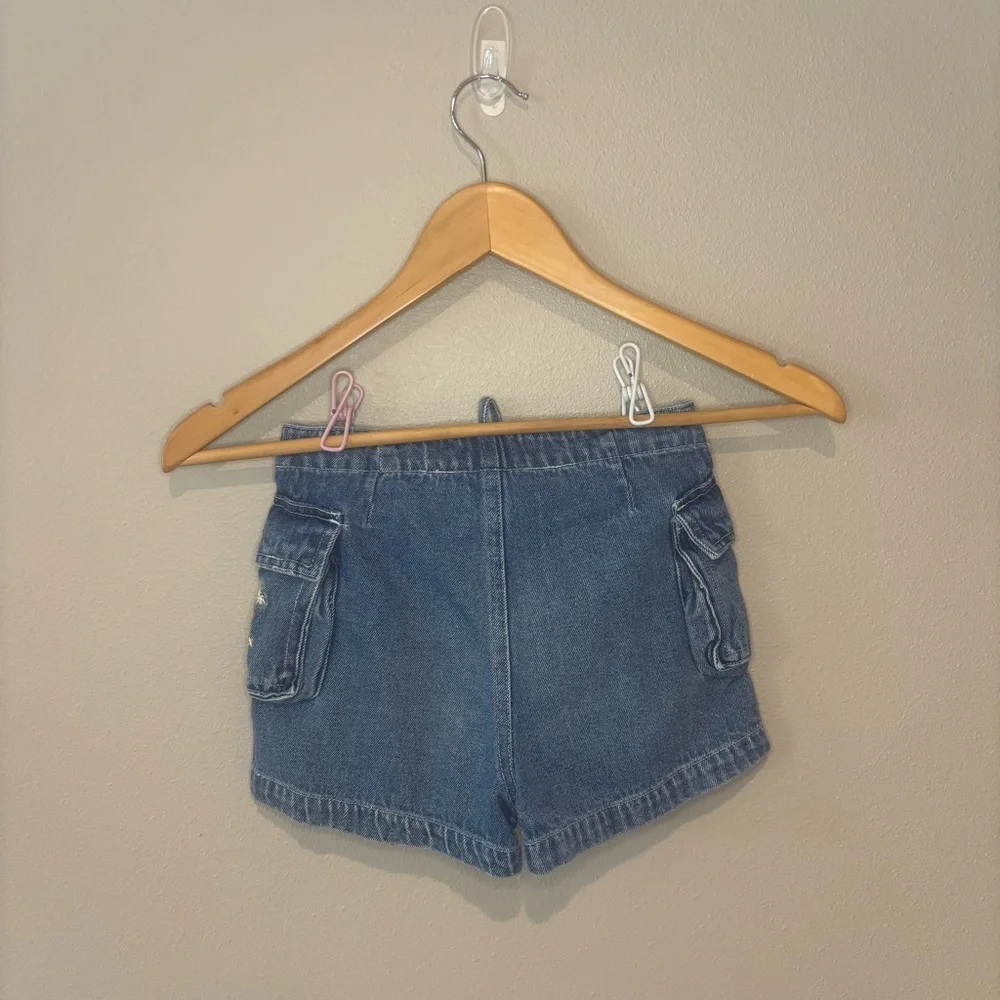 VINTAGE Harley-Davidson 90s Y2K Little Girls 100%‎ Cotton Denim Shorts Size 5